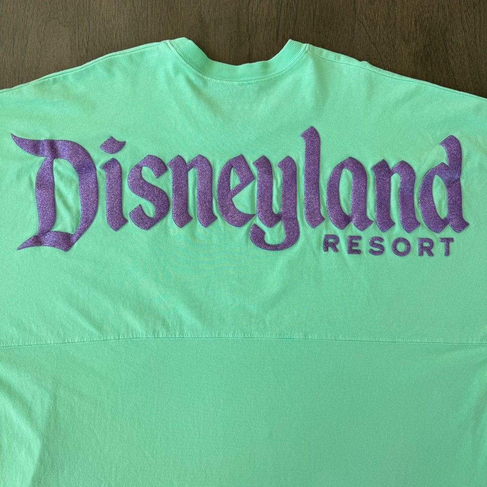Disneyland Little Mermaid Spirit Jersey Green with Purple Puff Lettering Sz XXL - Picture 4 of 10